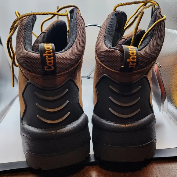 Carhartt Men's Brown Boot Insulated Steel toe 8.5D Leather Slip Resistant NIB - Picture 3 of 16